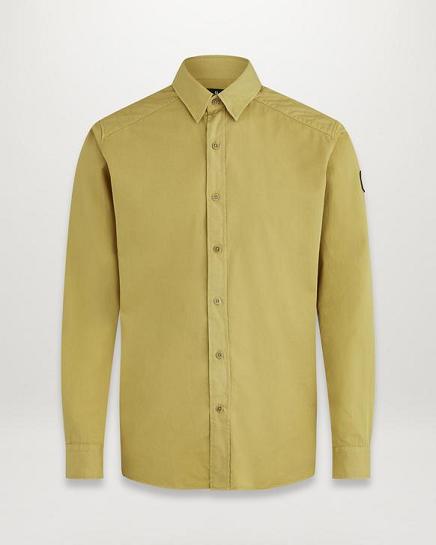 Chemise Belstaff Homme Dunmore Jaune Coton France XJ0264359